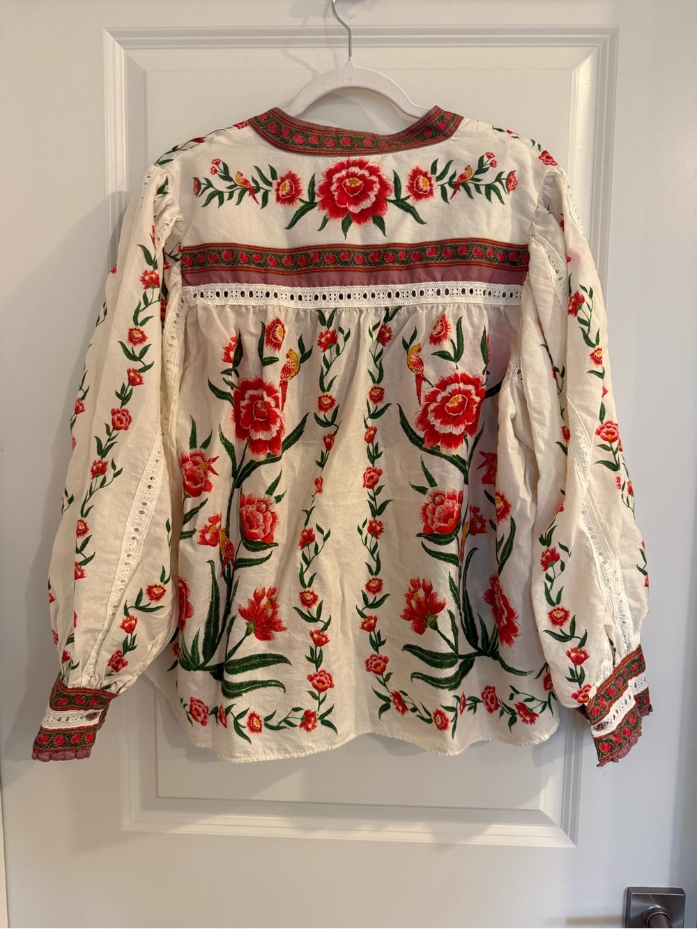 Farm Rio Anika Floral Embroidered Blouse - Picture 2 of 11